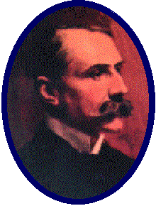 Elgar portrait -
			from a painting belonging to Arthur Reynolds
