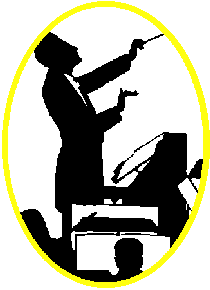 Silhouette of conductor